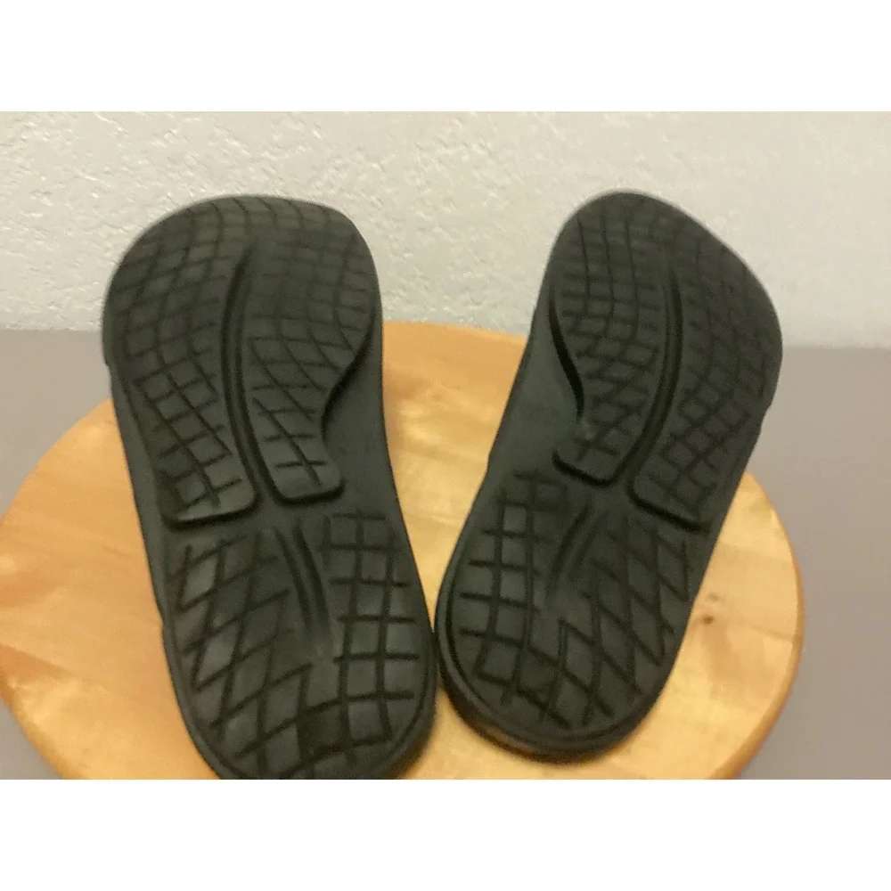 OOFOS OOahh Sport Flex Slide Mens 11 Black Adjustable Recovery Sandals